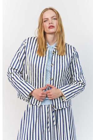 gestreepte zomerjas blauw