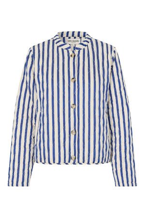 gestreepte zomerjas blauw