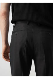 thumbnail: Mango Man slim pantalon met linnen black denim