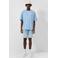 QS regular fit denim short - lichtblauw