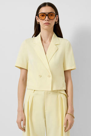 cropped blazer lichtgeel