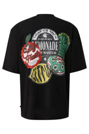 thumbnail: QS relaxed T-shirt met backprint zwart