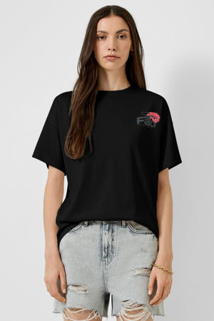 T-shirt met backprint zwart