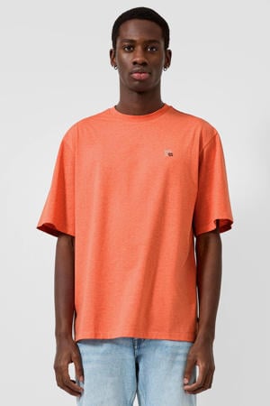 relaxed T-shirt koraalrood