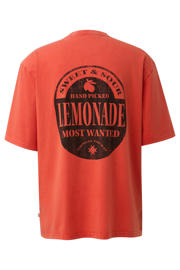 thumbnail: QS relaxed T-shirt met backprint rood