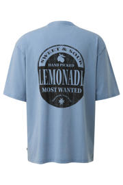 thumbnail: QS relaxed T-shirt met backprint blauw