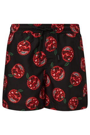 zwemshort met print donkerpaars
