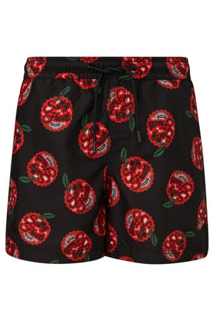 zwemshort met print donkerpaars