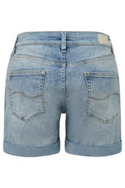 thumbnail: QS regular low waist denim short medium blue denim