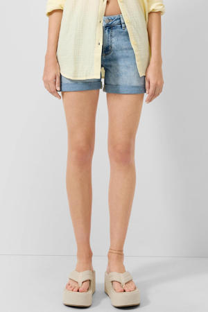 regular low waist denim short medium blue denim