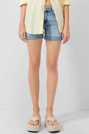 regular low waist denim short medium blue denim