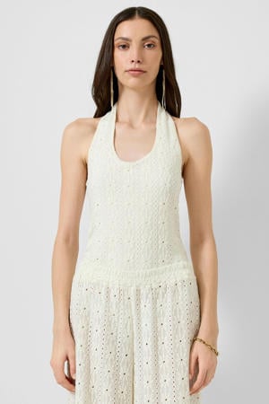 haltertop broderie ecru