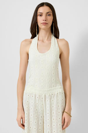 haltertop broderie ecru
