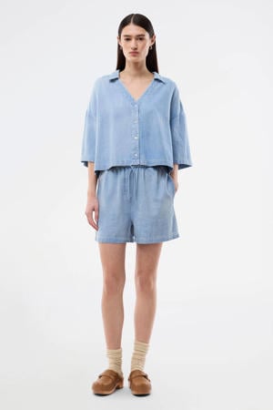 blouse light blue denim