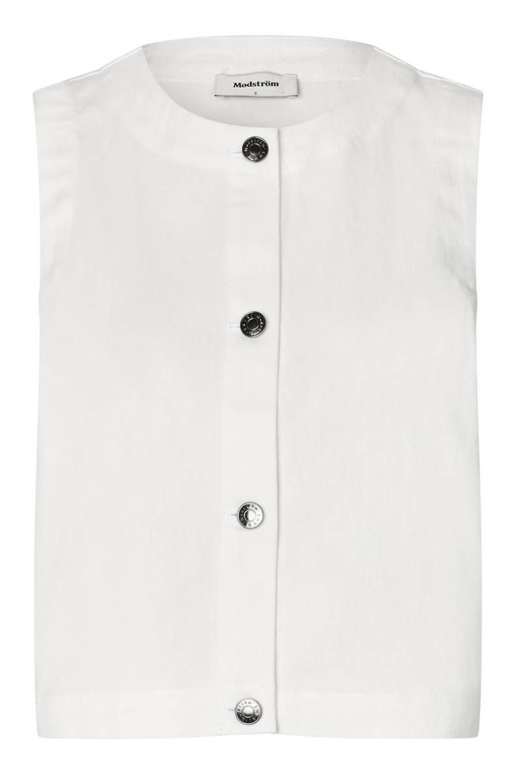 Modström denim top ecru
