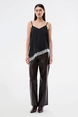 asymmetrische top zwart