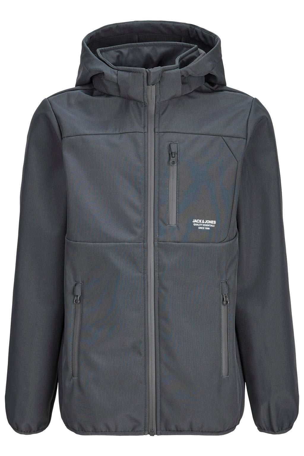 JACK & JONES JUNIOR softshell jas - antraciet