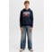 JACK & JONES JUNIOR hoodie met logo - donkerblauw