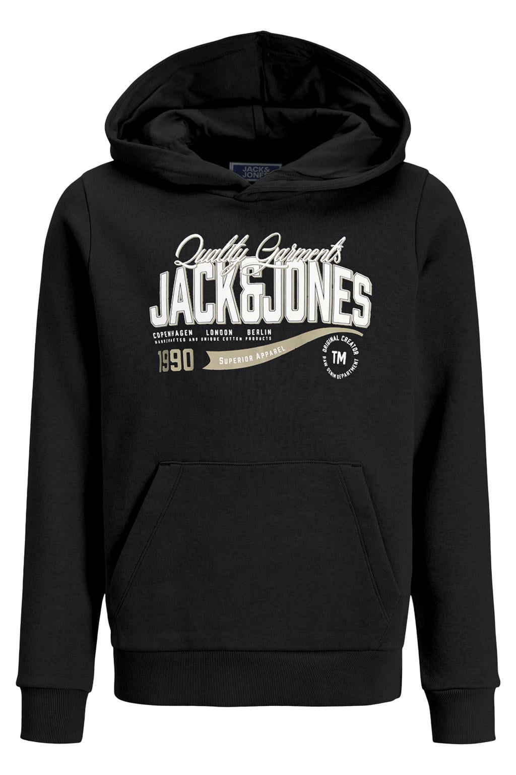 JACK & JONES JUNIOR hoodie met logo - zwart