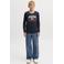 JACK & JONES JUNIOR longsleeve met logo - donkerblauw