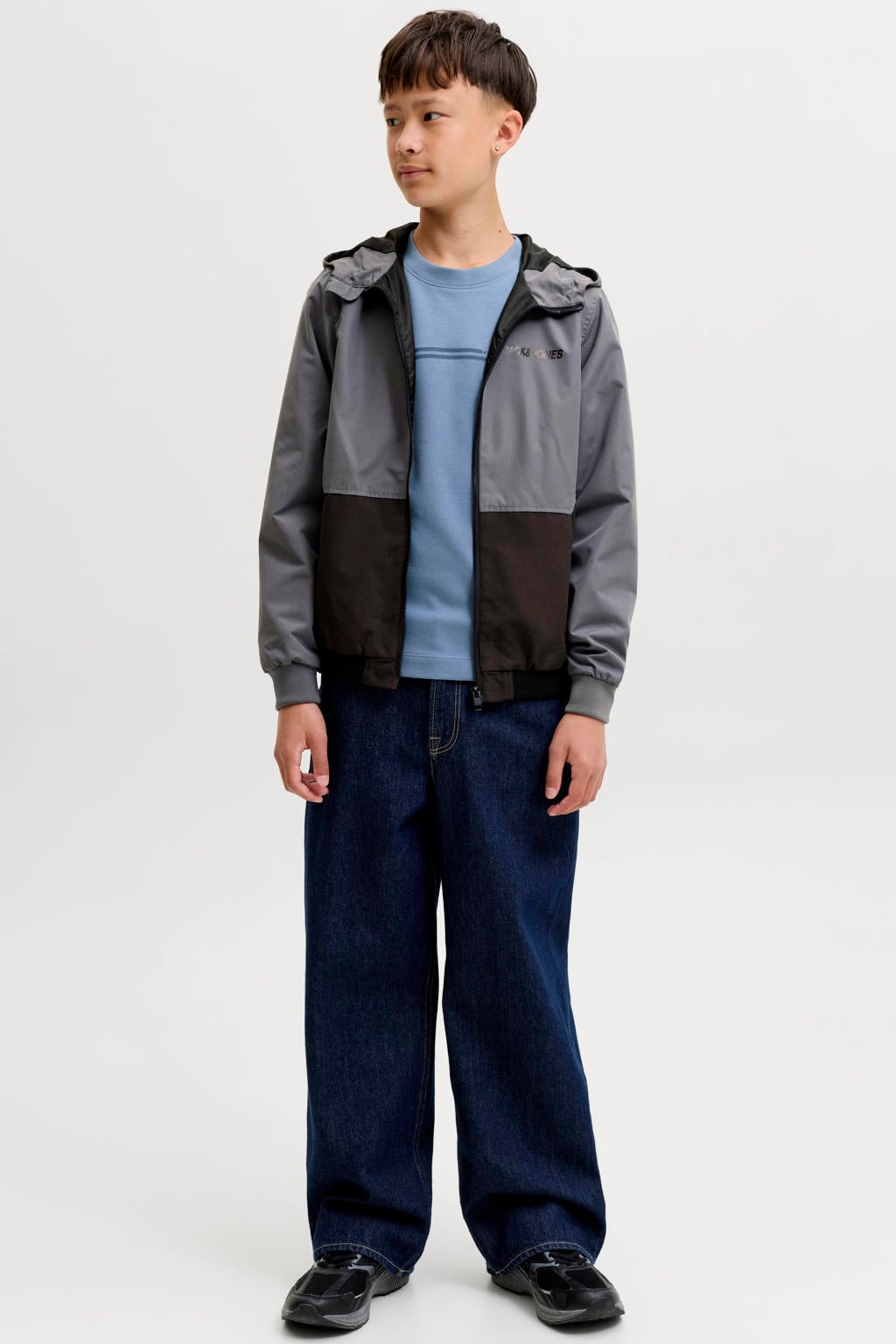 JACK & JONES JUNIOR tussenjas antraciet