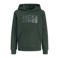 JACK & JONES JUNIOR hoodie met logo donkergroen