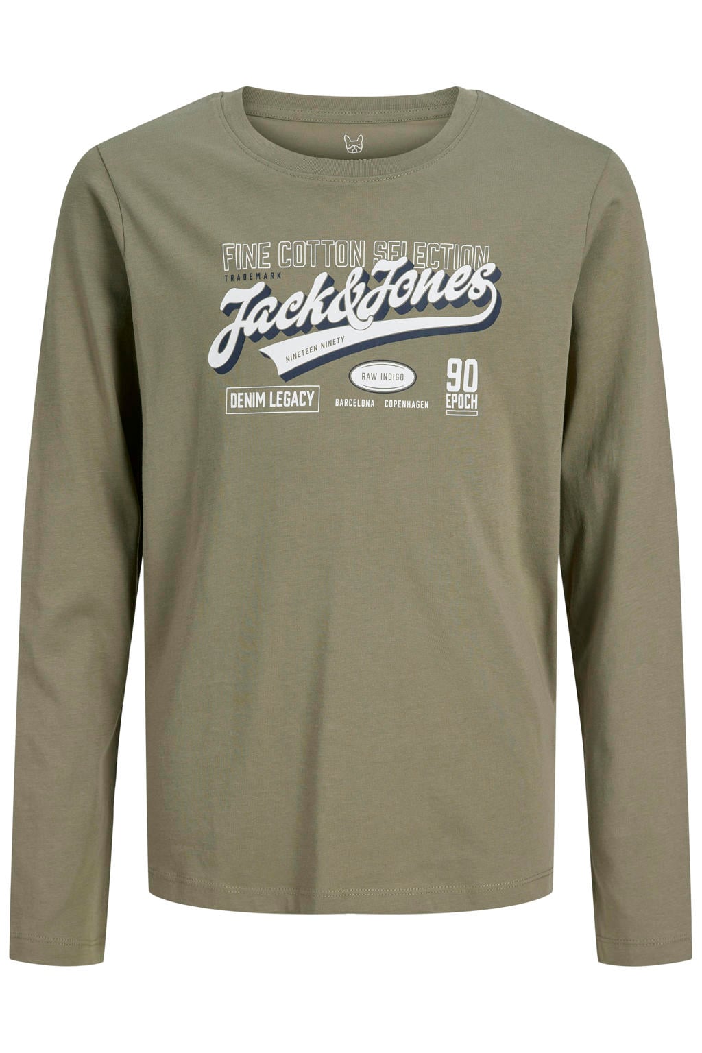 JACK & JONES JUNIOR longsleeve met logo - grijsgroen
