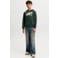JACK & JONES JUNIOR sweat sweater met logo - donkergroen