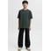JACK & JONES JUNIOR oversized T-shirt - donkergroen