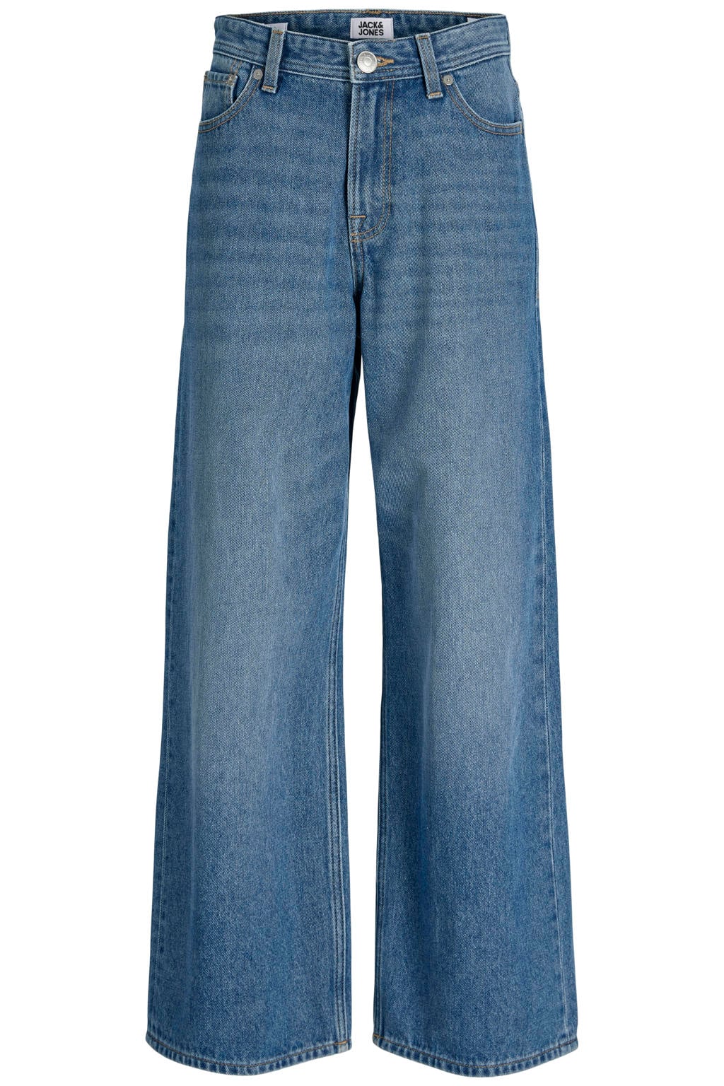 JACK & JONES JUNIOR JJIDAVE JJORIGINAL wide leg jeans - mediumblauw