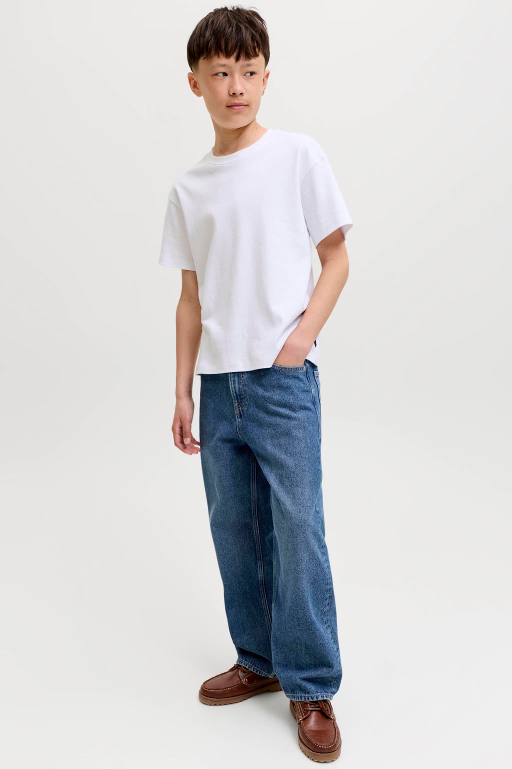 JACK & JONES JUNIOR JJIALEX JJORIGINAL relaxed fit loose fit jeans - mediumblauw