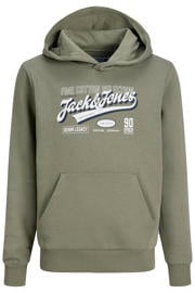 thumbnail: JACK & JONES JUNIOR hoodie met logo - grijsgroen