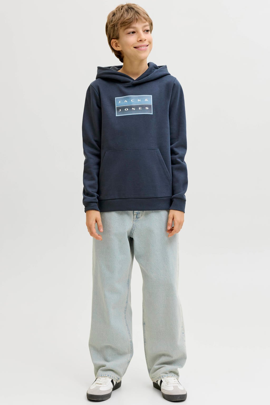 JACK & JONES JUNIOR hoodie - donkerblauw