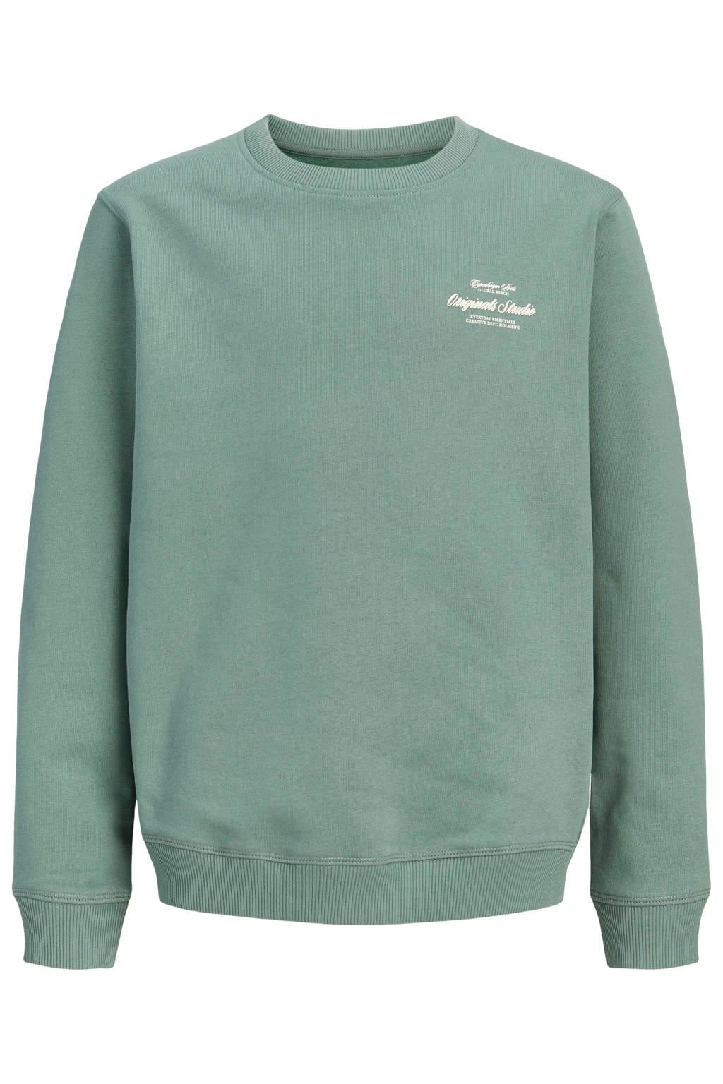 JACK & JONES JUNIOR sweater met backprint - groen
