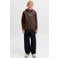 JACK & JONES JUNIOR hoodie donkerbruin