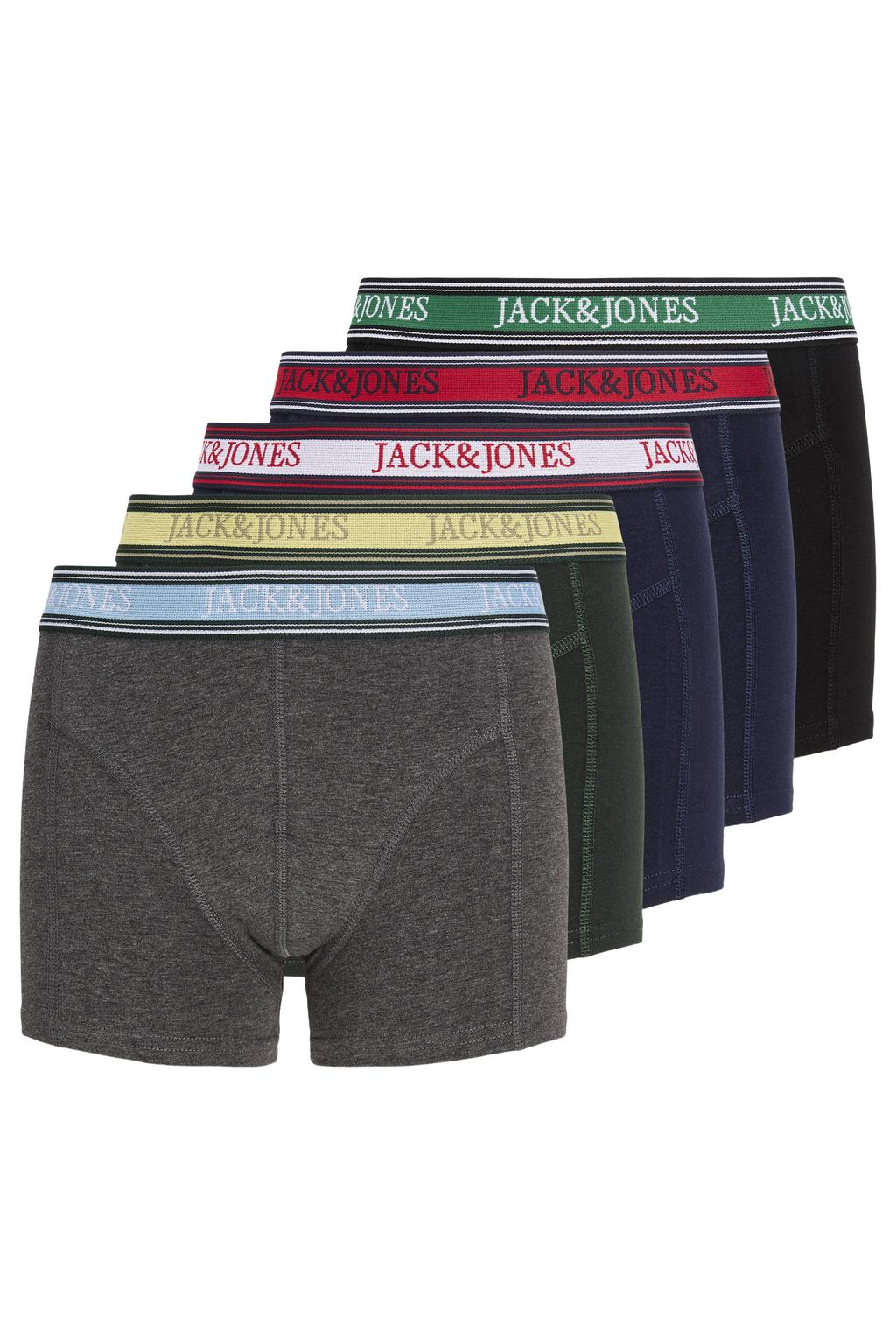 JACK & JONES JUNIOR boxershort - donkerblauw (set van 5)