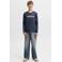 JACK & JONES JUNIOR longsleeve met logo - donkerblauw