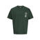 JACK & JONES JUNIOR rechtvallend T-shirt met backprint - groen