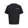 JACK & JONES JUNIOR rechtvallend T-shirt met backprint - zwart