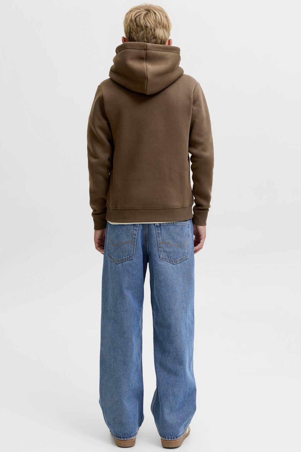 JACK & JONES JUNIOR hoodie met logo - bruin