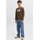 JACK & JONES JUNIOR sweater met logo - donkerbruin