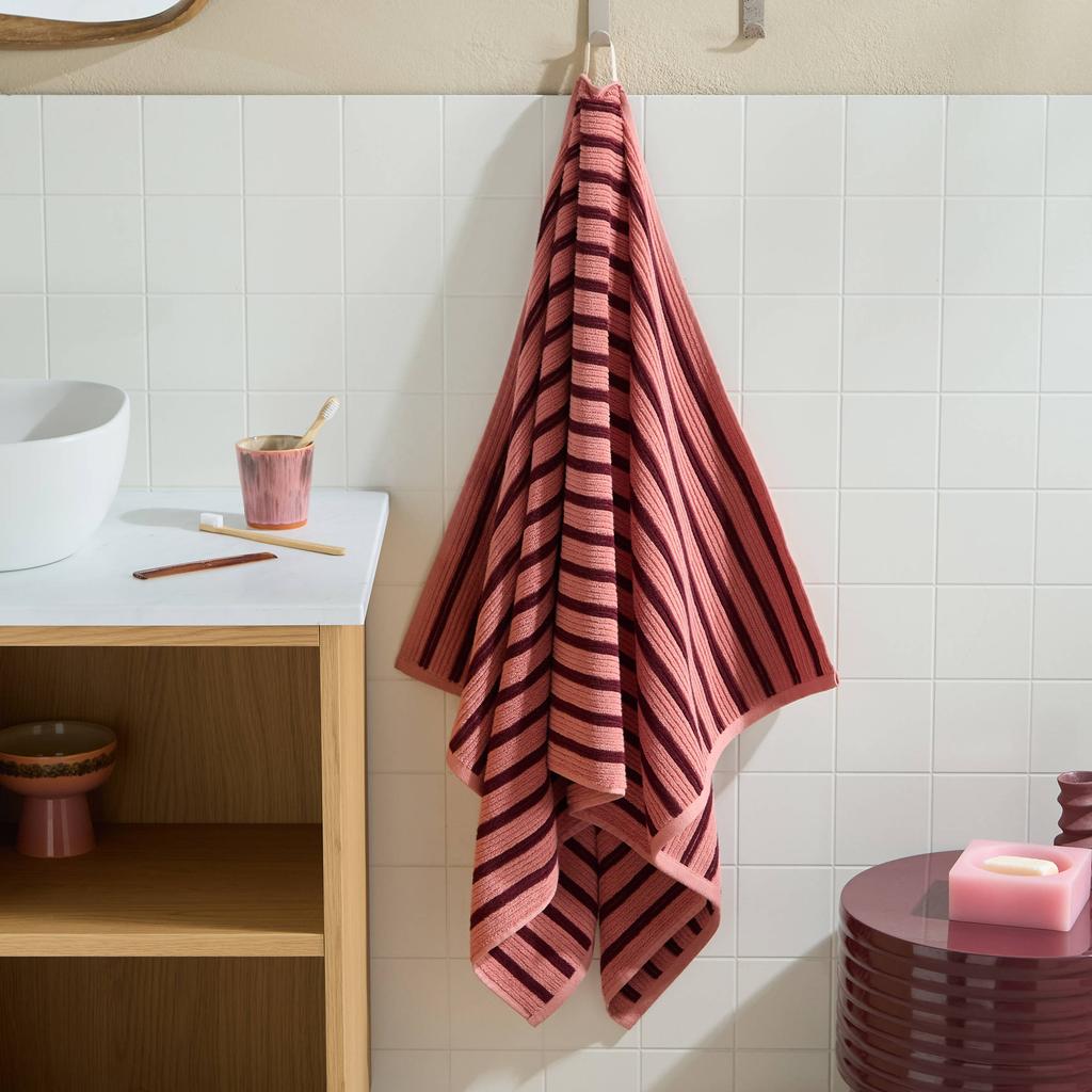 NOUS Living katoenen douchelaken - roze (70x140 cm)