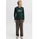JACK & JONES JUNIOR longsleeve met logoprint - donkergroen