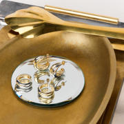 thumbnail: Club Manhattan oorbellen Two Tone Stacked Hoops Goud-/zilverkleurig