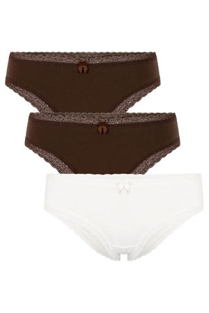 brazilian Georgia (set van 3) bruin/wit