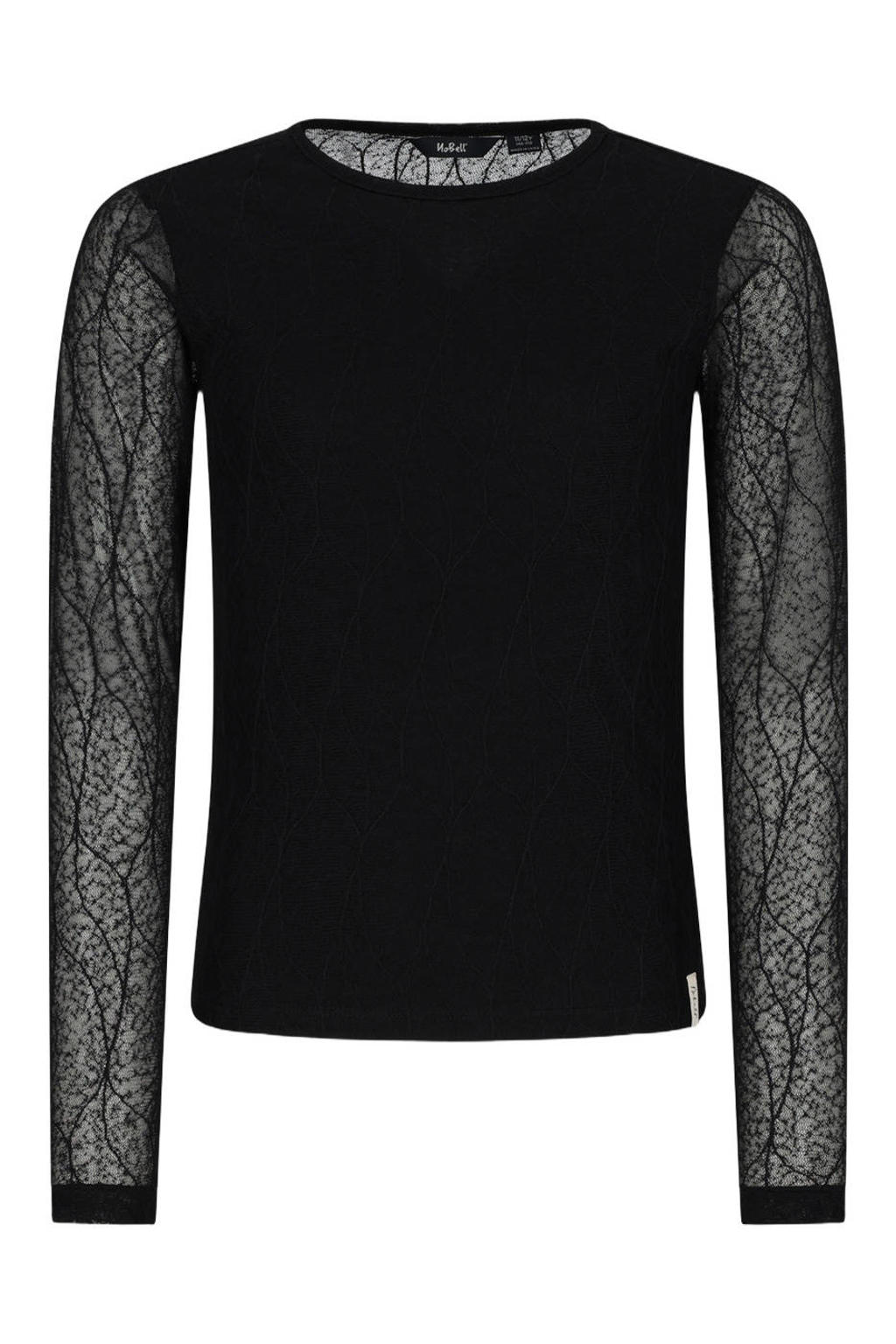 NoBell’ semi-transparante blousetop - zwart