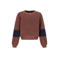 NoBell’ gebreide trui - donkerbruin/donkerblauw