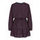 NoBell’ korte jurk met ruches - donkerblauw/donkerrood
