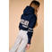 NoBell’ hoodie met print - donkerblauw