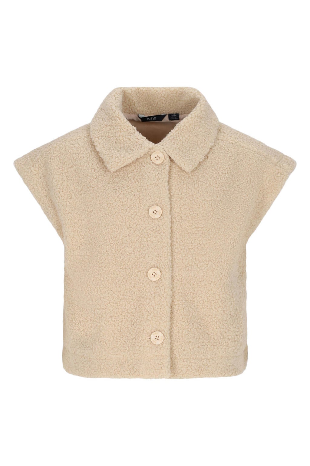 NoBell’ teddy gebreid vest - ecru